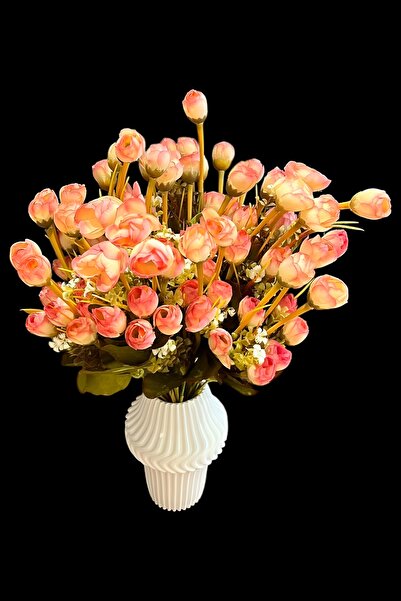 Perle Flowers 27 Baş Saksısız Tomurcuk Gül Buketi – Beyaz Turuncu Mor Bordo A...