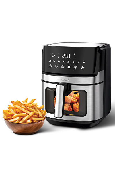 Samus AF6.5 1700W Digital Touch Air Fryer - 6.5L Capacity, 8 Preset Programs