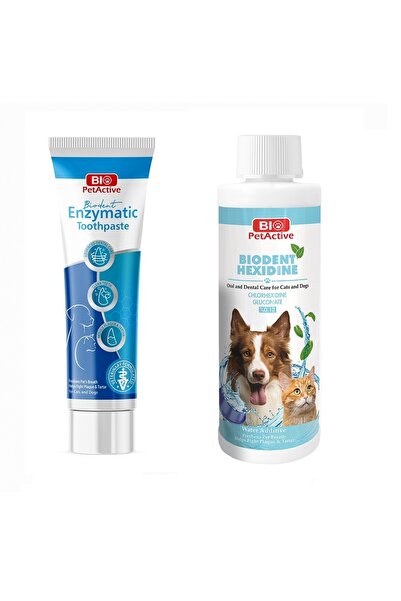 Bio PetActive Biodent Enzymatic Köpek Diş Macunu 100 ML + Biodent Hexidine 250 ML 2 Li Set