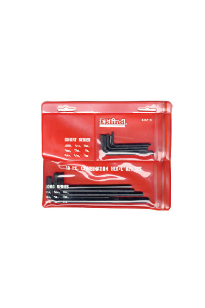 Eklind Set de chei locas hexagonal scurte si lungi in husa de plastic