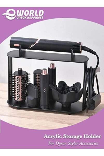 Eworld حامل تخزين لملحقات مصفف الشعر دايسون إير راب المزود بـ 6 فتحات وأسطوان...