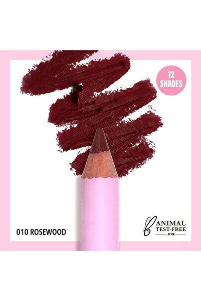 MOİRA قلم تحديد الشفاه فليرتي (010، خشب الورد)