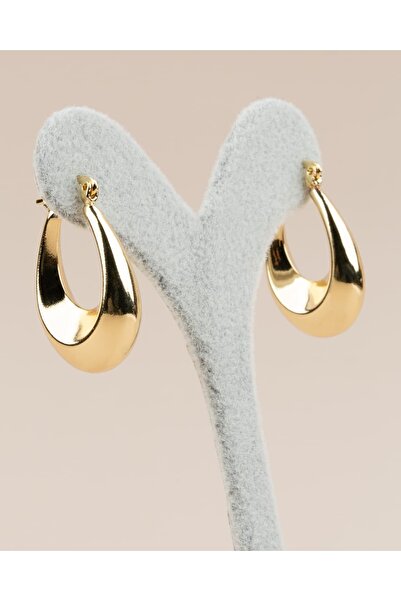 Portakal Esintisi Orvessa Oval Hoop Steel Earrings