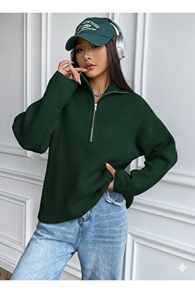 ikomteks Zippered Knitwear Sweater
