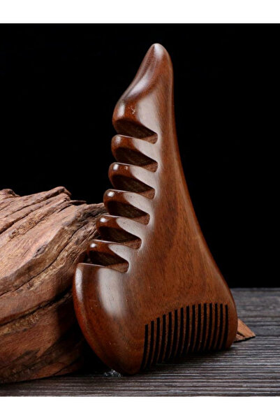 HVM Sandal Ağacı Gua Sha, Masaj Aleti Yüz & El & Tüm Vücut & Saç Bakım No:6