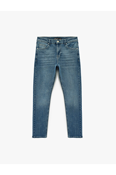 Koton Pantaloni slim din bumbac cu talie normală - Brad Jean