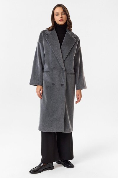 TIFFANY&TOMATO Tüylü Yüzeyli Uzun Kaban