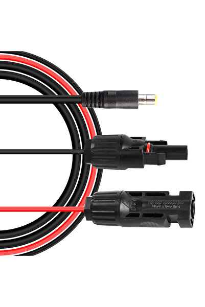 GINTOOYUN Gintooyun Waterproof Solar Extension Cable, 120 cm, DC 6.5 mm x 3.0 mm, 16AWG, Red, Black