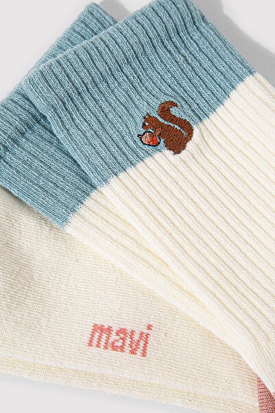 Mavi Kadın Soket Çorap