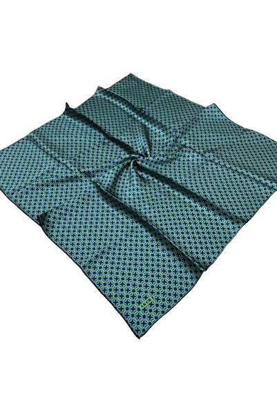 Aker Saks Green Silk Twill Scarf - 8921713 -992