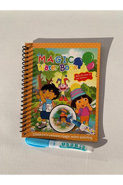 Fun4u MACERA PEŞİNDE Magic Book Eğitici İngilizce Sihirli Boyama Kitabı Su Ka...