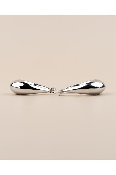 Portakal Esintisi Orvessa Oval Hoop Steel Earrings