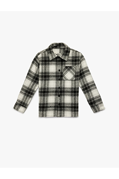 Koton Buttoned Long Sleeve Pocket Detailed Plaid Lumberjack Shirt