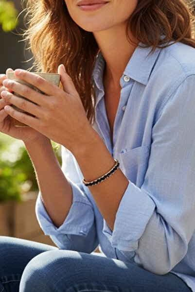 Sevil Gülgün Atelier Handmade Pure Copper Bracelet | Combustion Technique Oxidized Black | Women Men Health Care Cuff Bracelet