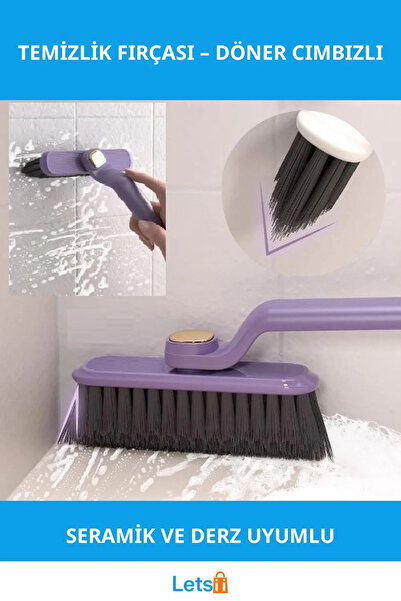 Letsii فرشاة تنظيف برأس دوار مع ملقط، أداة تنظيف متعددة الأغراض