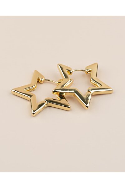 Portakal Esintisi Astryn Star Hoop Steel Earrings