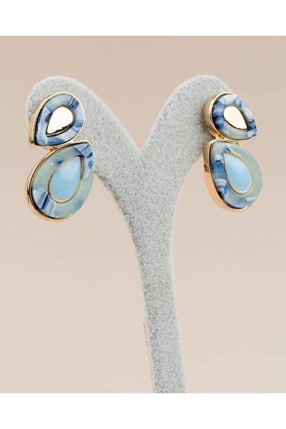 Portakal Esintisi Elnira Marble Pattern Drop Earrings