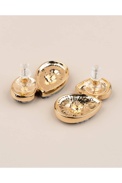 Portakal Esintisi Elnira Marble Pattern Drop Earrings