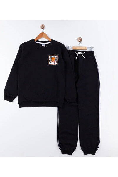 Cıvıltı Get Inspred Printed 3 Thread Children's Tracksuit Set