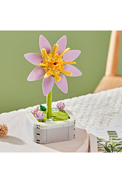 Livava Surprise Decorative Flower Lego, with Cobalt Pieces and Lights, 15X12