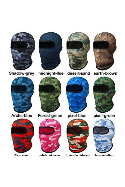 FIXATO Cagulă de camuflaj, unisex, protecție UV, elastică, material respirabil, mărime universală, gri umbră
