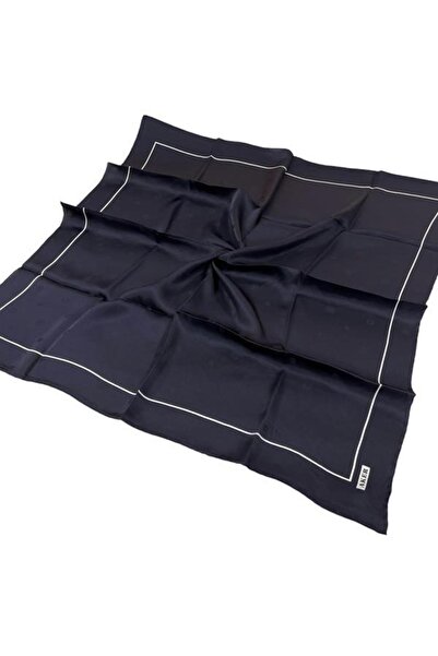 Aker Silk Scarf Jacquard - 8773703-321 Dark Navy Blue White Sura