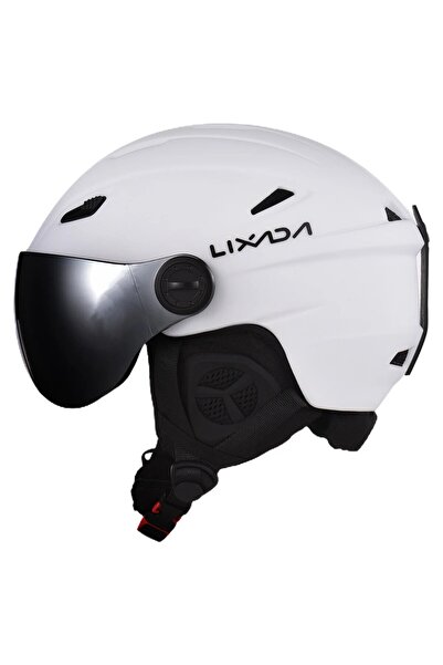 FIXATO Ski/Snowboard Helmet, With Double Anti-Fog and Anti-UV Visor, FIXATO, Adjustable Size, White
