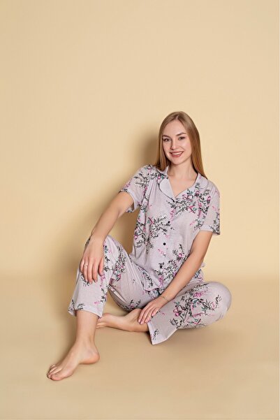 Sude HOMEWEAR Women's Short Sleeve Pajama Set