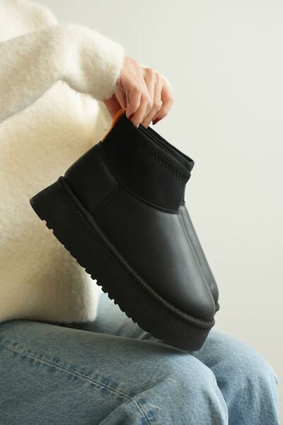 MODAADAM Жіночі короткі чоботи Royal Stretch - чорні-шкіра