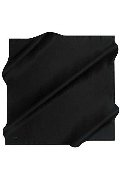 Aker وشاح حرير مسطح من قماش التويل - أسود 911