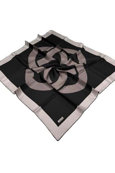 Aker Eșarfă din mătase de nurcă neagră - 8800701-312 Sura