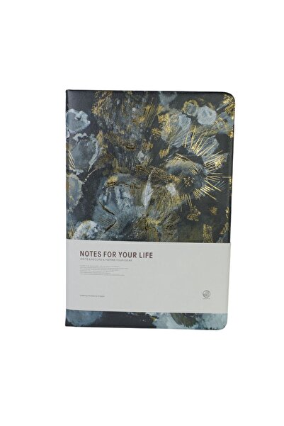 SAFECARE Large Notebook, B5 Format, “Grey Flowers” Print