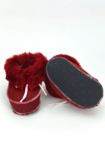 CEYDA SHOES Nursery, Baby, Children, Genuine Leather, Soft, Non-Slip Soles, Fur House Boots, Slippers, Booties