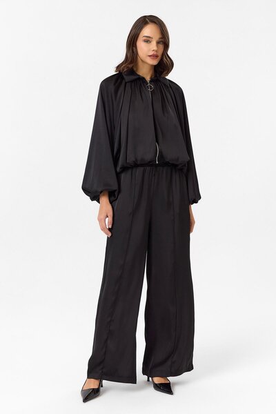 TIFFANY&TOMATO Önü Çimalı Saten Pantolon