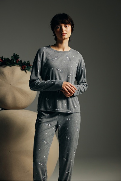 Hays Kadın Pamuklu Uzun Kollu Pijama Üstü