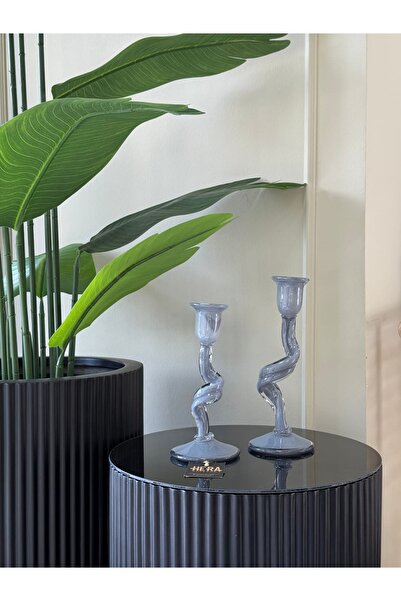 HERA DEKOR 2Lİ CAM ŞAMDAN