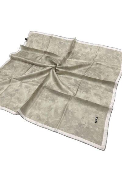 Aker М'яка бежева шовкова хустка з твілу - 7208713-931