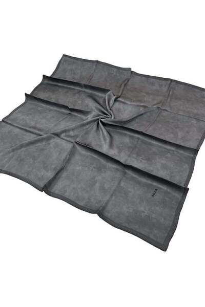 Aker Eșarfă de mătase gri închis de dimensiuni mari - 7208704 -372 Sura