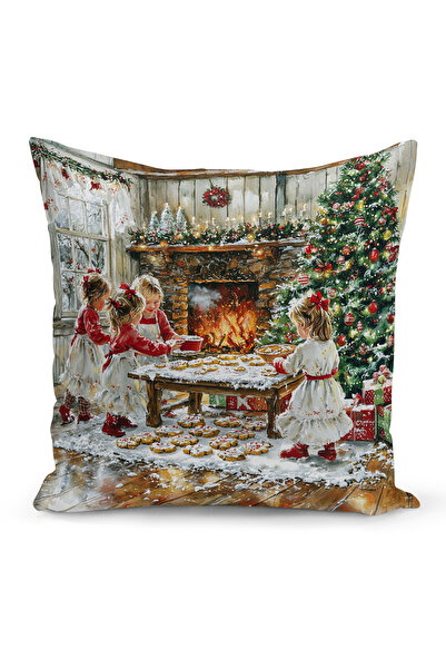 Bertille Home New Year Series Double Sided Digital Printed Throw Pillow Case (Christmas Christmas Cushion Cover)