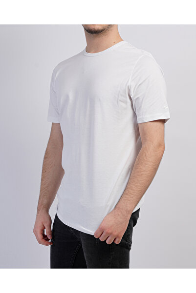 Geco Erkek / Unisex %100 Pamuk Slim Fit Dar Kesim Bisiklet Yaka Basic Tişört