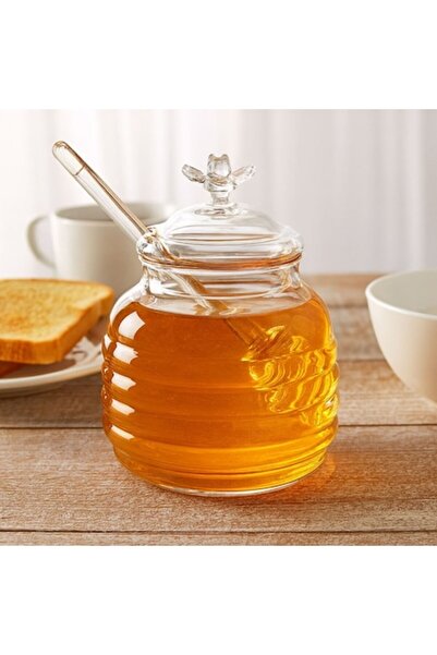 OEM Glass jar with spoon for honey 400ml