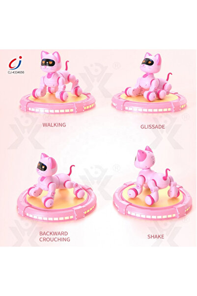 TRENDZONE Uzaktan Kumandalı Full Fonksiyon Şarjlı Sesli Işıklı Dokunmaya Duyarlı İnteraktif Akıllı Robot Kedi