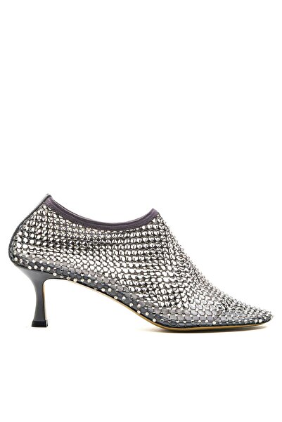 Sofia Baldi Woven Gri̇ Teksti̇l Women's Stiletto & Evening Dress
