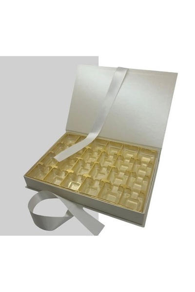 Neşeli Atölyem Decorative Book Box with Ribbon Cream Baby Chocolate Request Promise Engagement Chocolate Box