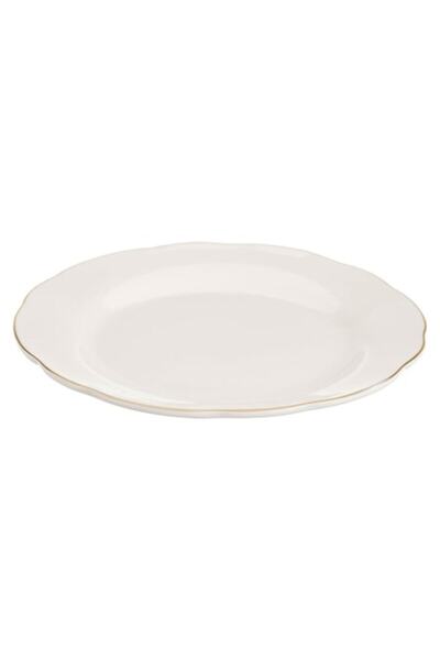 OEM White wavy porcelain plate 26.5cm