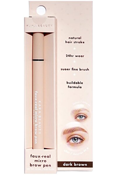 Kara Beauty - قلم حواجب مايكرو برو (بني غامق)