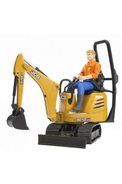 Bruder Micro excavator Construction - Micro Excavator JCB 8010 CTS, cu o figurina