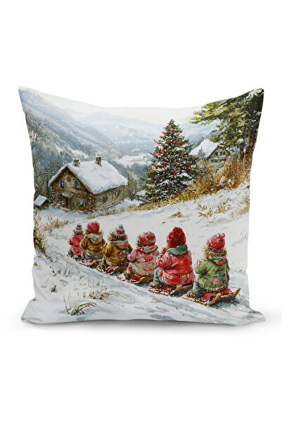 Bertille Home New Year Series Double Sided Digital Printed Throw Pillow Case (Christmas Christmas Cushion Cover)