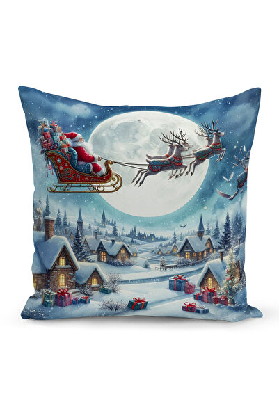 Bertille Home Новогодишна серия Двустранна калъфка за възглавница с цифров пе...