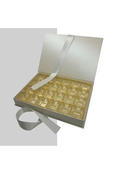 Neşeli Atölyem Decorative Book Box with Ribbon Cream Baby Chocolate Request Promise Engagement Chocolate Box